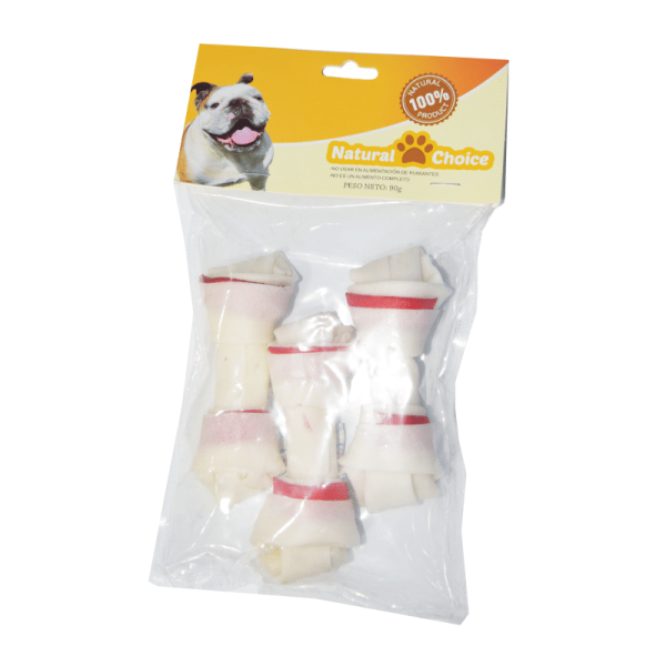 Huesos De Cartilagos Para Perros Con Cuero Rojo 3unidades