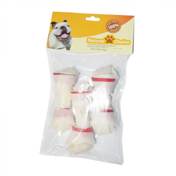 Huesos De Cartilagos Para Perros Con Cuero Rojo 3unidades