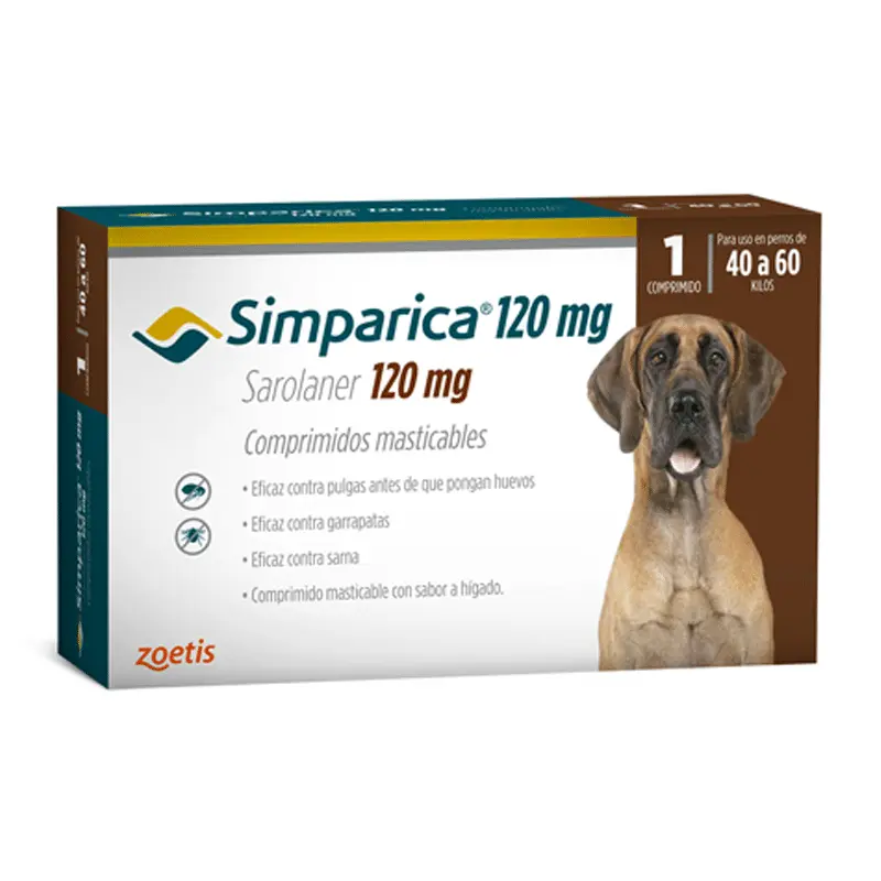 Simparica Antiparasitario Externo 1 Comprimido - 40,1 Kg a 60 Kg Simparica 1 Comprimido