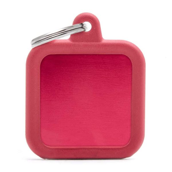 Red Square Alu Red Rubber Chapita My Family