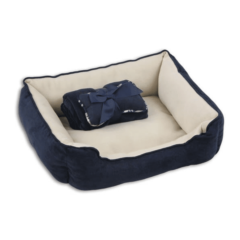 Pawise 3En1 Cama Manta Cojin Azul