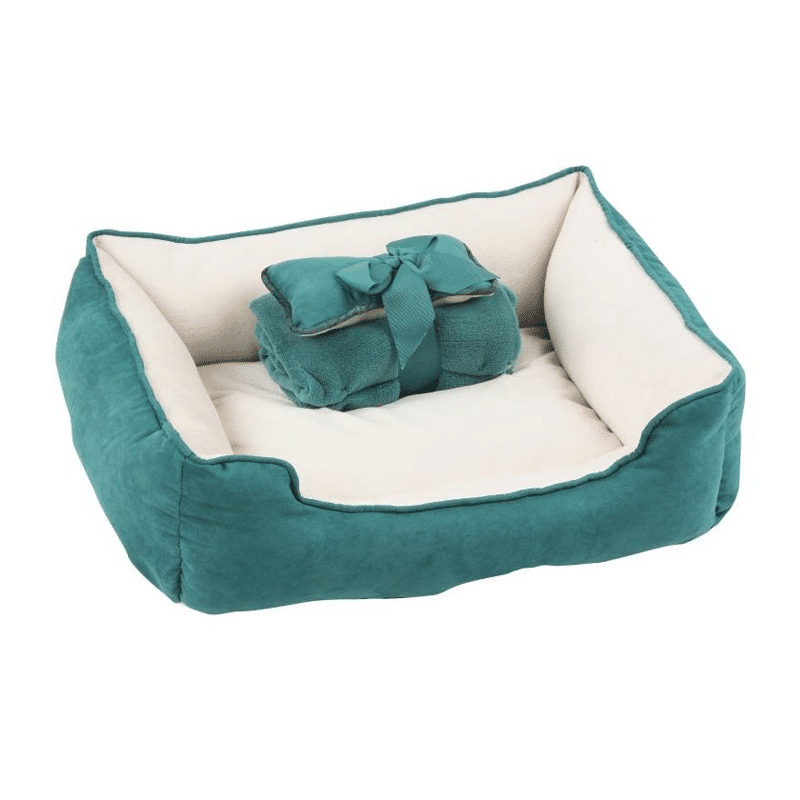 Pawise 3En1 Cama Manta Cojin Verde