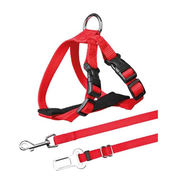 Arnes para Auto Gato 20-50cm Rojo