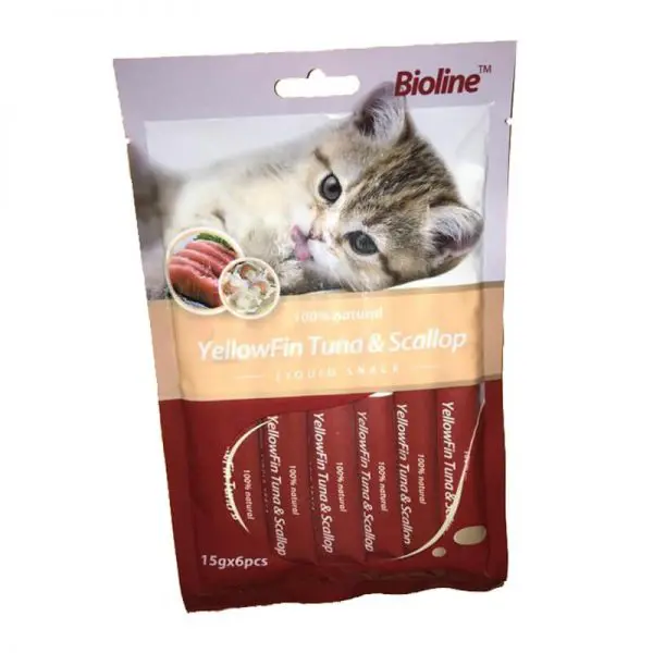 Bioline Liquid Snack Atun y Vieria 6 unidades