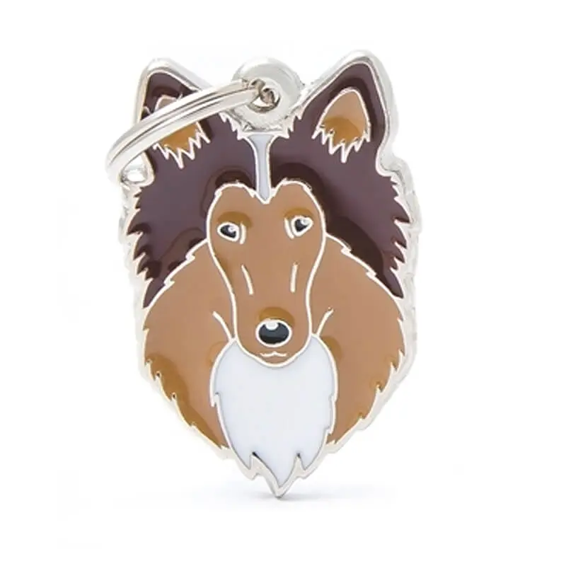 COLLIE DOG TAG Chapita My Family - Collie