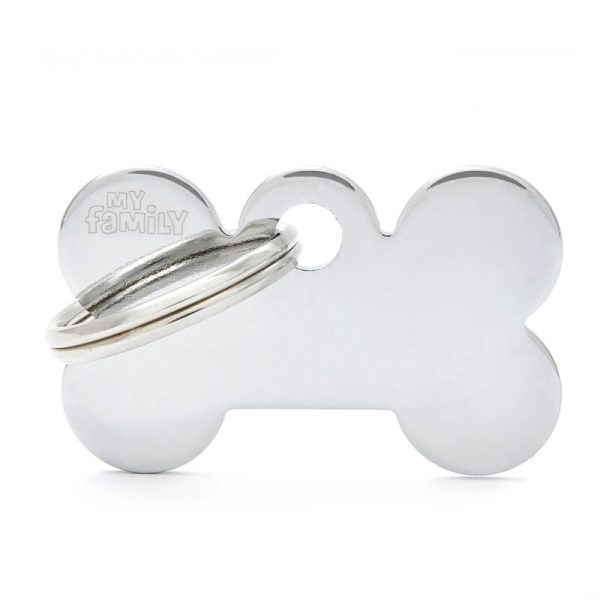 Chapita My Family - Small Bone Chromed Brass 