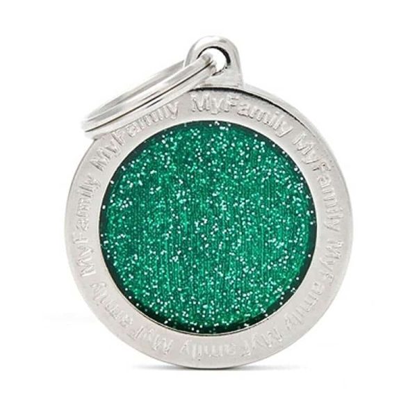 Chapita My Family - Small Circle Glitter Green 