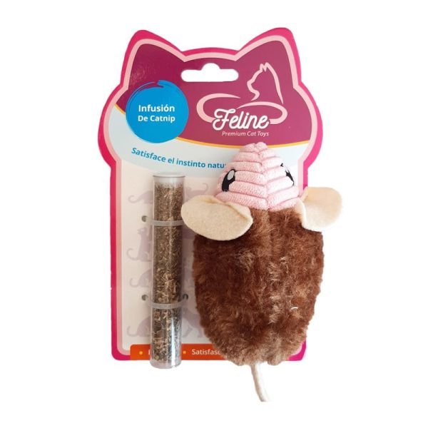 Feline Juguete Raton + Catnip en tubo