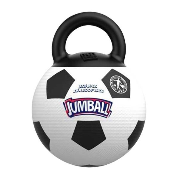 GiGwi Jumball Pelota de futbol con mango de goma