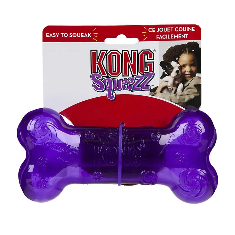 Kong Squeezz Bone M - Morado (1) Kong Squeezz Bone M - Morado
