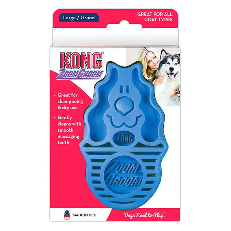 Kong Zoom Groom Dog Azul Kong ZoomGroom Boysenberry