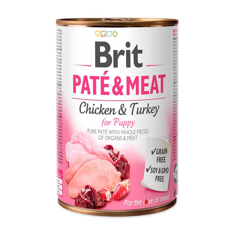 Lata Brit Paté & Meat Chicken & Turkey (Puppy) 800 gr