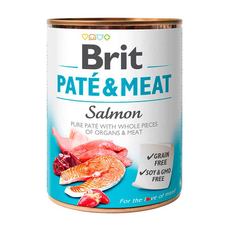 Lata Brit Paté & Meat Salmon 800 gr