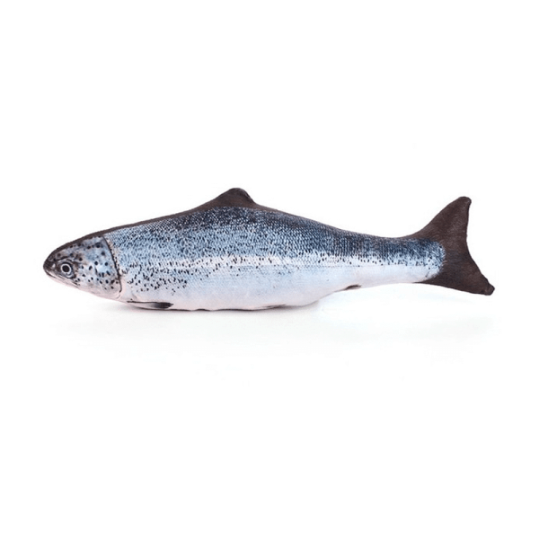 Peluche Pez Carpa Con Catnip - Color Azul/Lila M 30 cm