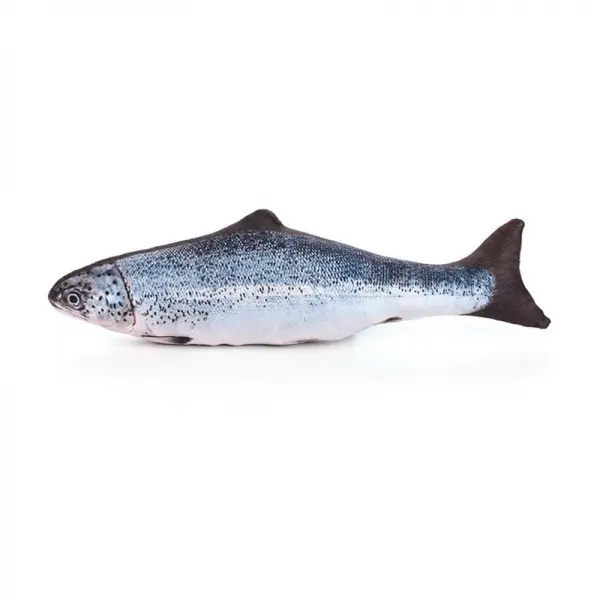 Peluche Pez Carpa Con Catnip - Color Azul/Lila M 30 cm