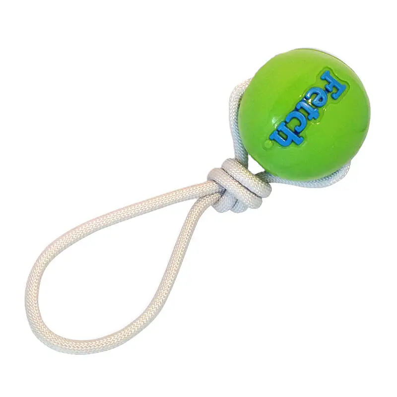 Planet Dog Fetch Ball - Verde Con Cuerda Planet Dog Fetch Ball - Verde Con Cuerda