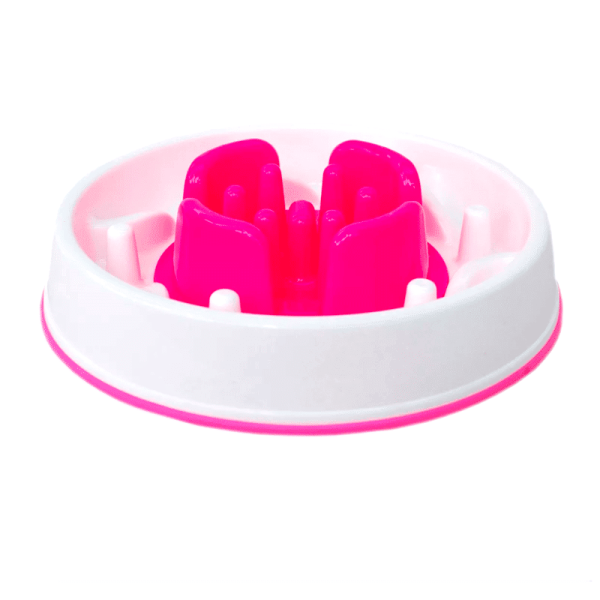 Plato Alimentacion Lenta Redondo - Fucsia