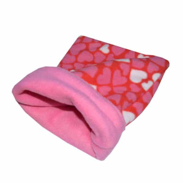 Saco Acolchado M Paraizoo Rosado Con Corazones