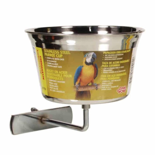 Tazón Para Loro De Acero Inox Large