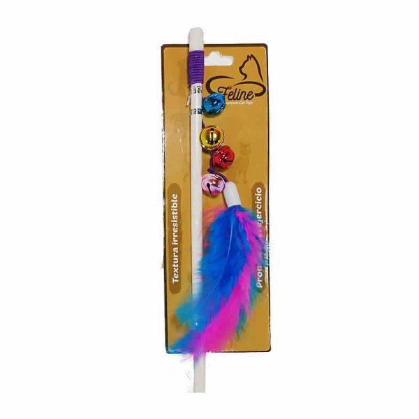 Varilla con Cascabeles y Plumas - 46cm