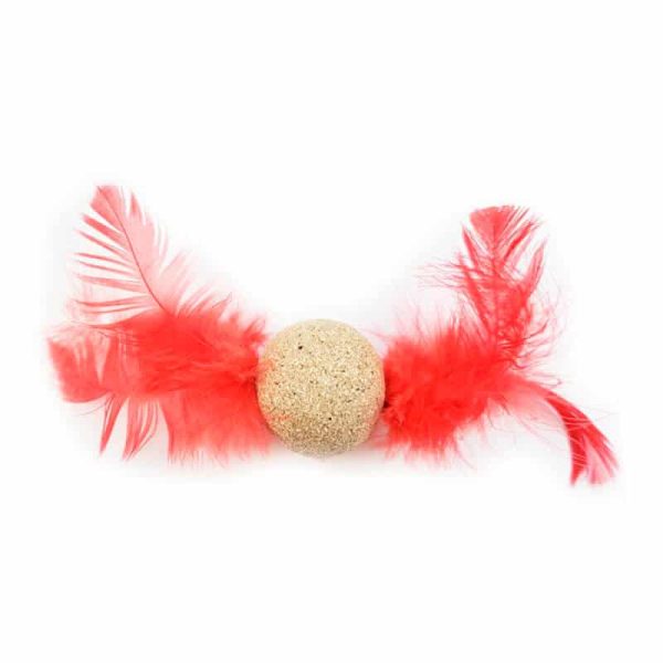 Wonder Cat - Juguete Bola con Plumas - Rojo