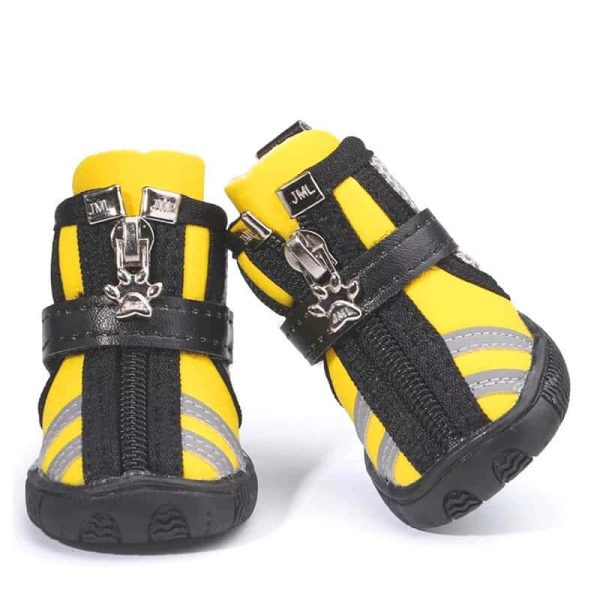 Wonder Dog - Zapatitos Firmes - Talla S - Amarillos - 4 Zapatitos