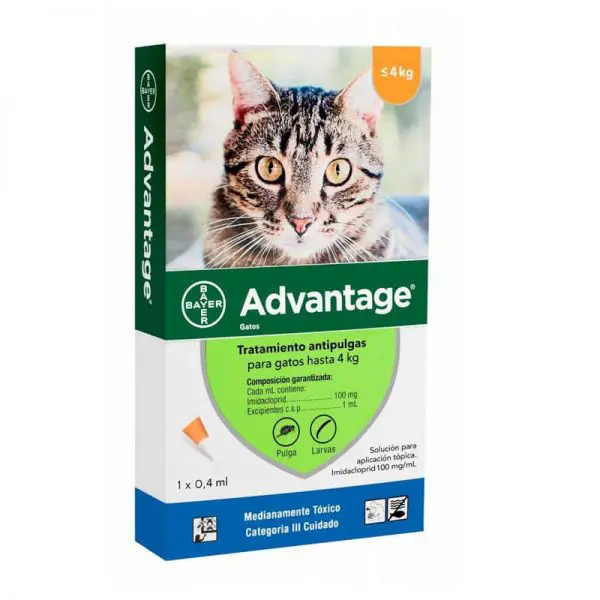 Pipeta Advantage para Gatos - Hasta 4 Kg