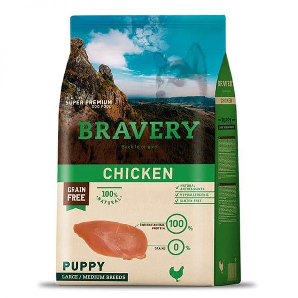Bravery - Pollo - Puppy Razas Medianas y Grandes - 4Kg