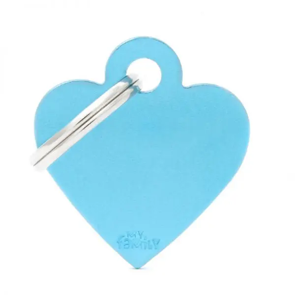 Chapita My Family - Small Heart Aluminum Light Blue 