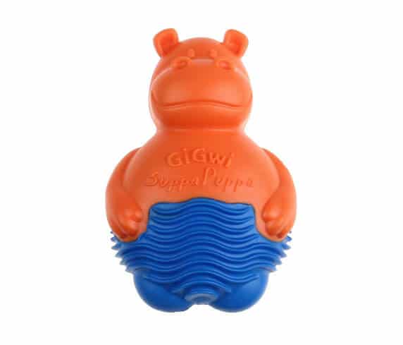 GiGwi Suppa Puppa Hipopótamo Naranja y Azul