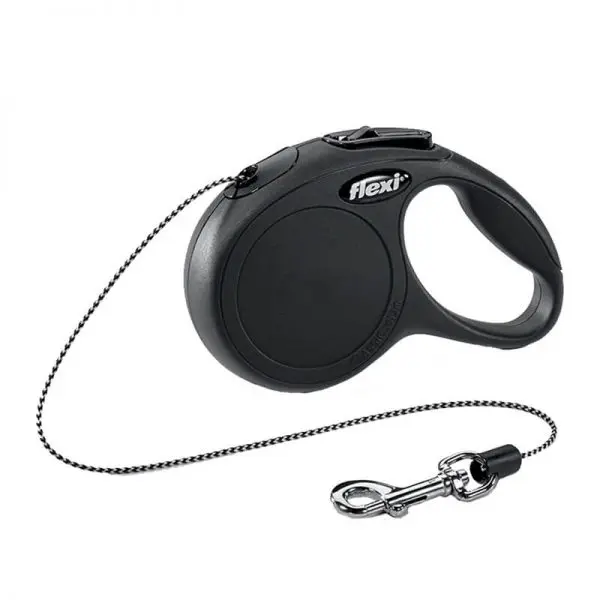 Flexi New Classic M Cordon Negro 5M 20Kg