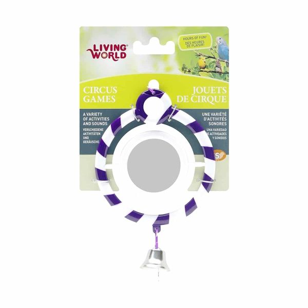 LW Juguete para Aves con Espejo Morado