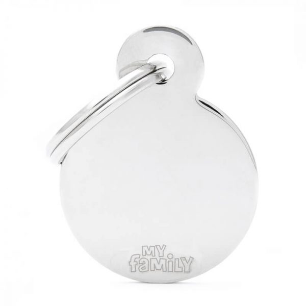 Chapita My Family - Small Round Chromed Brass 