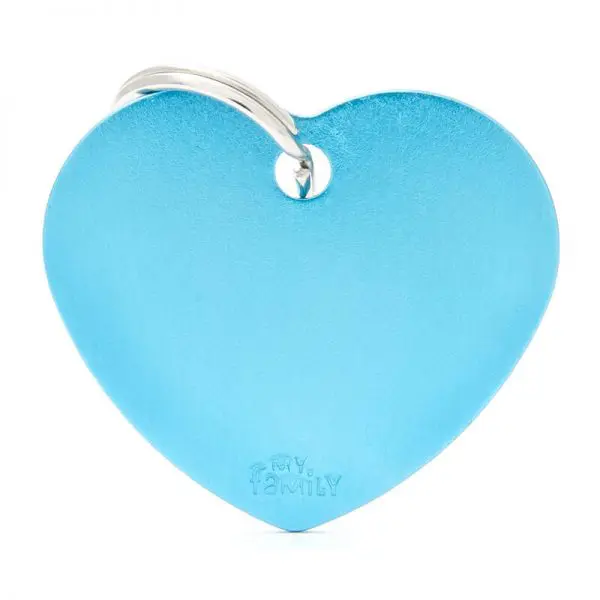 Chapita My Family - Big Heart Aluminum Light Blue 