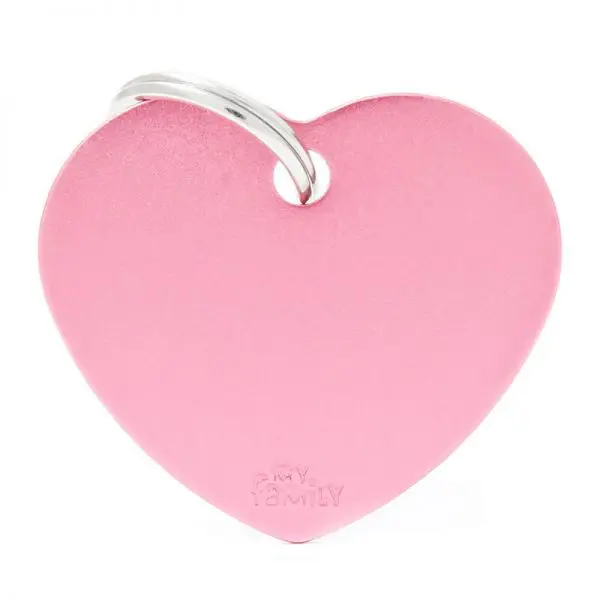 Chapita My Family - Big Heart Aluminum Pink 
