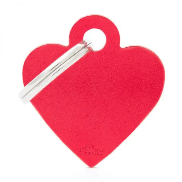 Chapita My Family - Small Heart Aluminum Red