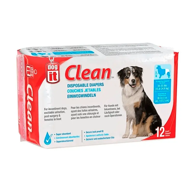 Pañales desechables talla L 16-25 kg- Dogit Pañales desechables talla L 16-25 kg- Dogit