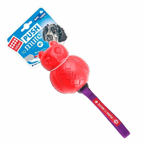 Juguete Perro Buho rojo push mute