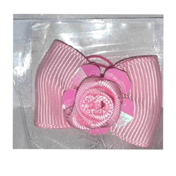 lazo con elasticos rosado