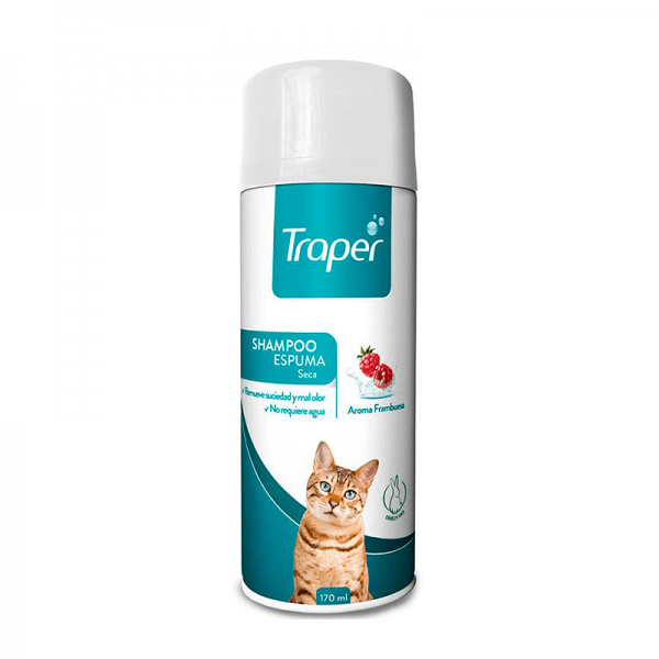 Shampoo Traper Espuma Seca para Gatos 170ml