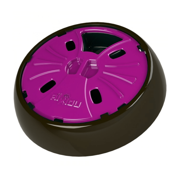 Aikiou Comedero Interactivo Redondo Marron Rosada Perros