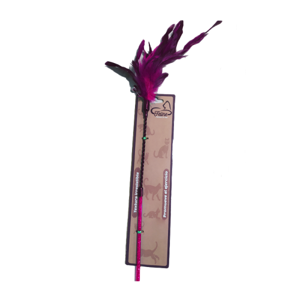 Varilla plumas 70cm con segmento flexible Rosado