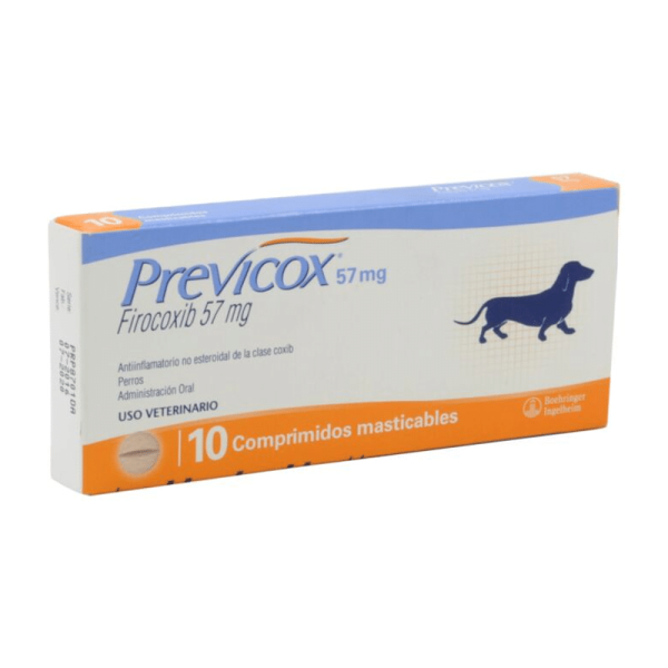 Previcox 57mg 10 comprimidos masticables. (RECETA REQUERIDA)