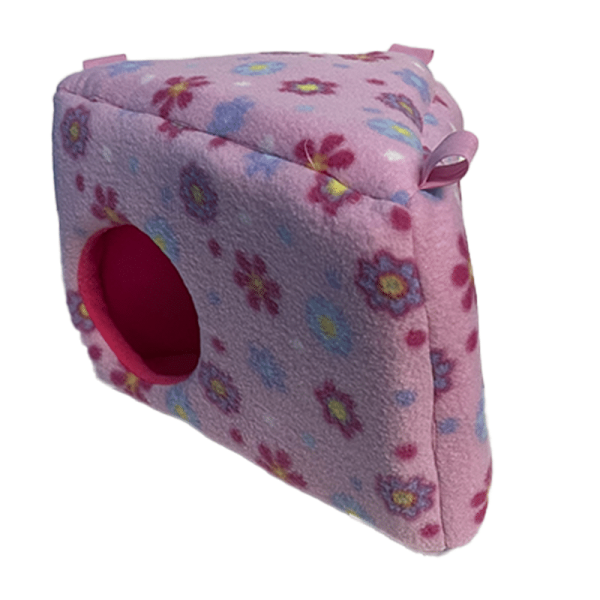 Carpa polar Triangular rosado con flores M