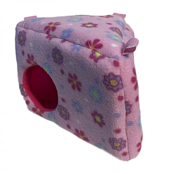 Carpa polar Triangular rosado con flores M