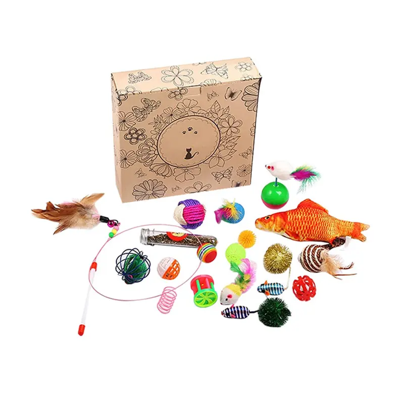 KIT DE GATO Kit para Gatos Feline - Incluye 20 Juguetes