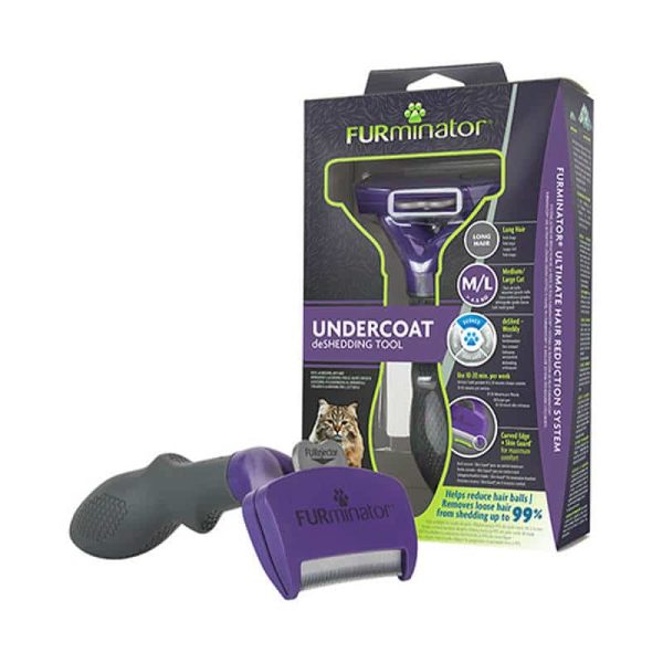 FURminator deShedding Gato Pelo Largo M-L