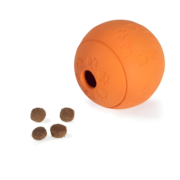 Juguete Perro Pelota de Goma Naranja 8cm