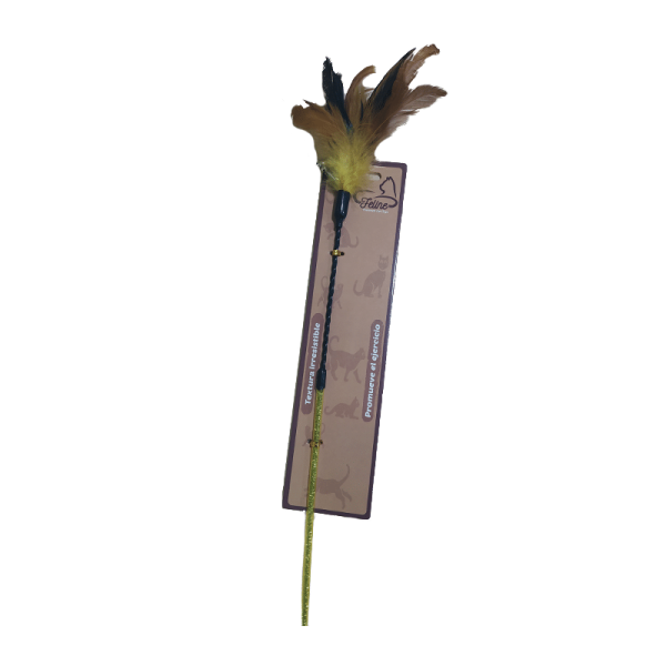 Varilla plumas 70cm con segmento flexible Amarilla