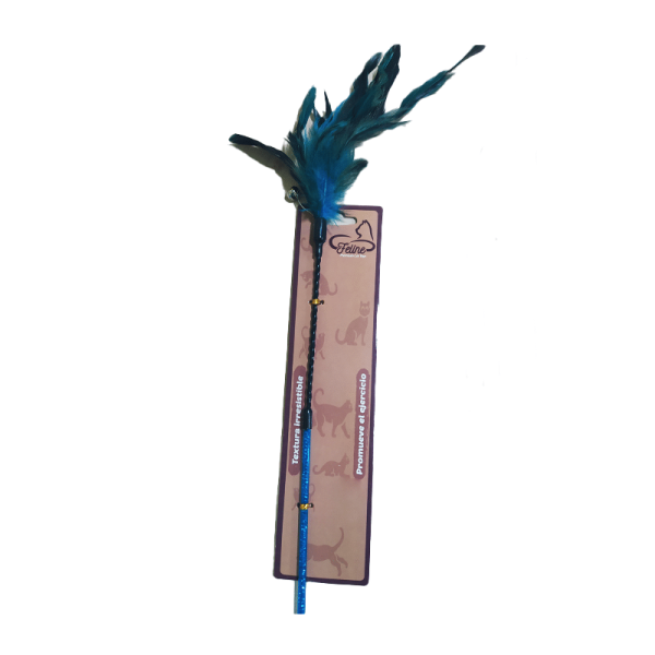Varilla plumas 70cm con segmento flexible Azul